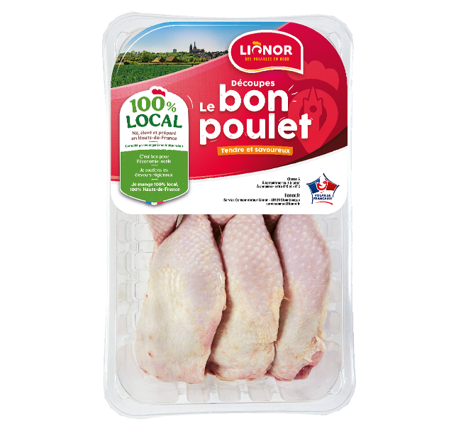 Barquette de 6 cuisses de poulet marque Lionor