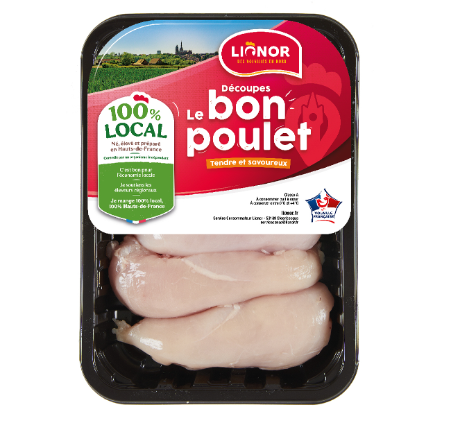 Barquette de 6 filets de poulet marque Lionor