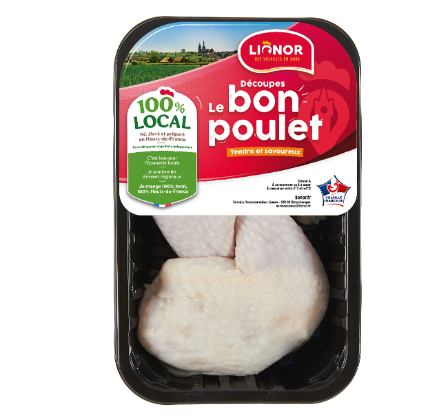 Barquettes de 2 cuisses de poulet de la marque Lionor